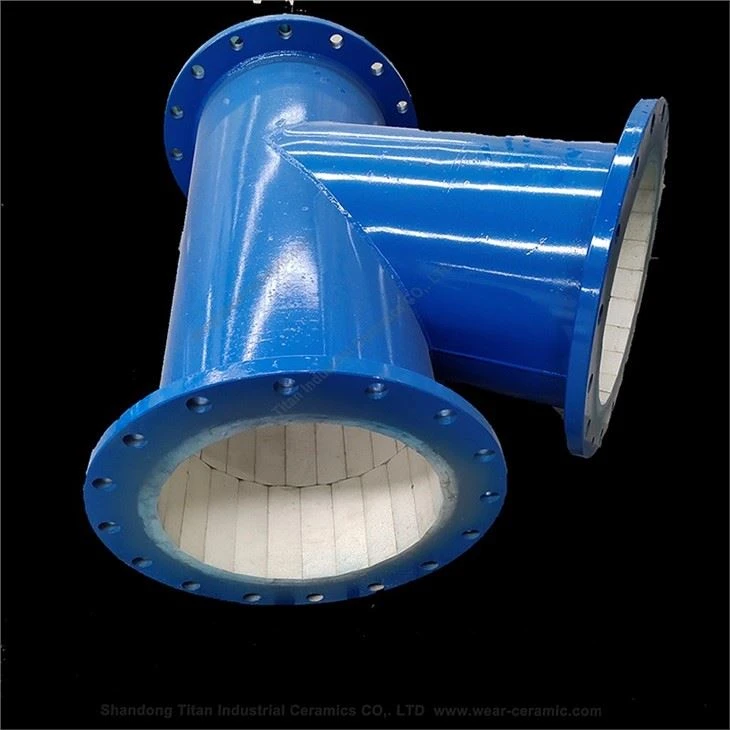 Wear-resistant Ceramic Lined Pipe Fitting