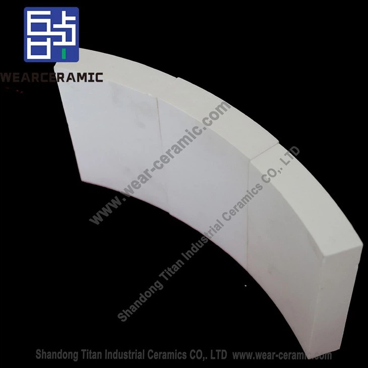 Zirconium Aluminum Ceramic Curved Arc Lining Tiles